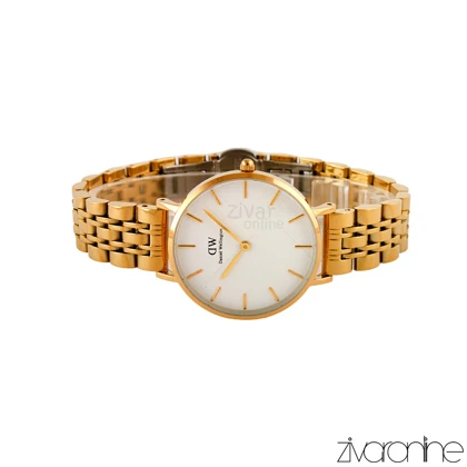 ساعت دنیل ولینگتون زنانه بند طلایی صفحه سفید 105288