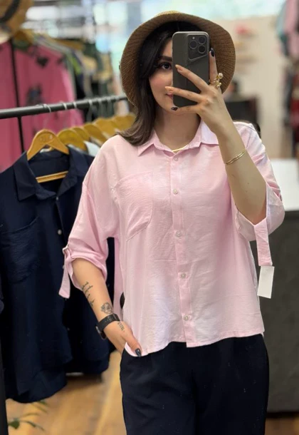 شومیز باکسی سیلک پری -2180