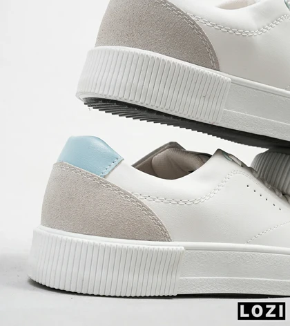 کفش اسنیکرزمردانه سفید آبی BERSHKA