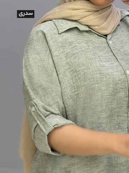 شومیز یقه مردانه لینن کاتلینا کد 995288