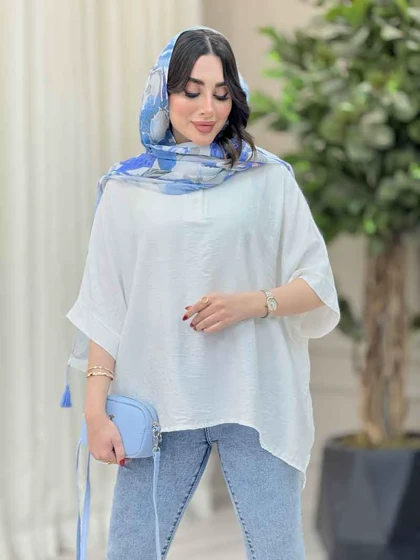 مانتو پانچ یقه دو دکمه