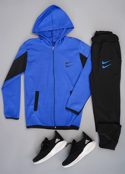 ست سویشرت شلوار دو نایک آبی مردانه مدل Arat ویژه