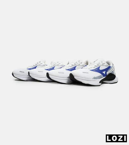 کفش کتانی مردانه سفید آبی MIZUNO wave rider 24