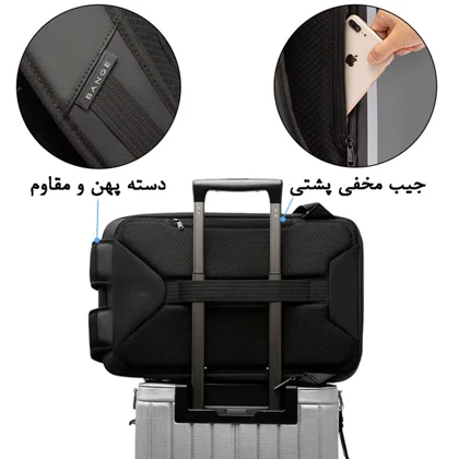 کیف کوله پشتی لپ تاپ 15.6 اینچ ضد سرقت اورجینال بنج BANGE 7682