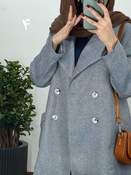 مانتو کتی دکمه دار هلن با ارسال رایگان