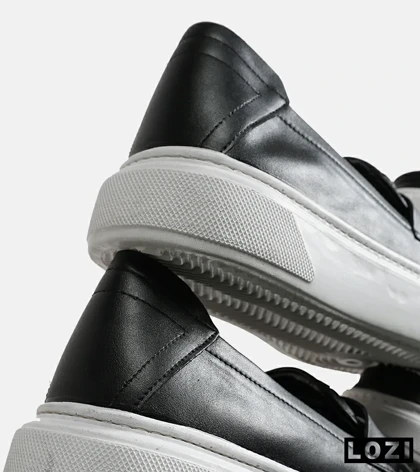 کالج مردانه مشکی سفید Bottega Veneta مدل 6998