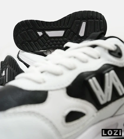 کفش کتانی مردانه سفید مشکی NEW BALANCE yg niubailun