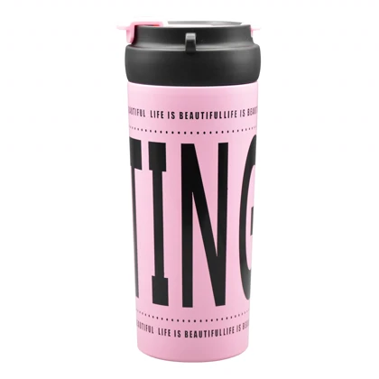 تراول ماگ دو حالته ویتینگ مدل Life is beautiful ظرفیت 0.6 لیتر