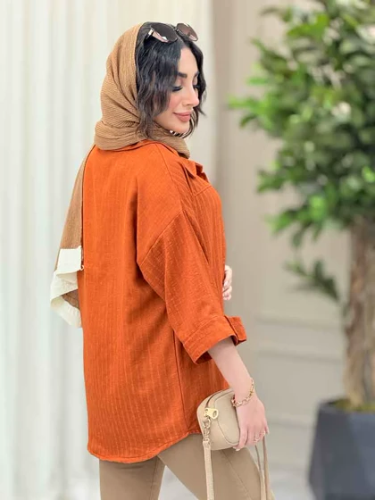 شومیز سر آستین دو دکمه