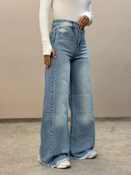 شلوار شافل یخی دمپا ریش6255