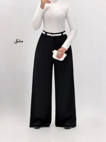 6842-شلوار فول بگ کرپ کاترین