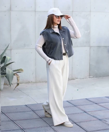 وست پاگن‌دار زنانه جین کجراه