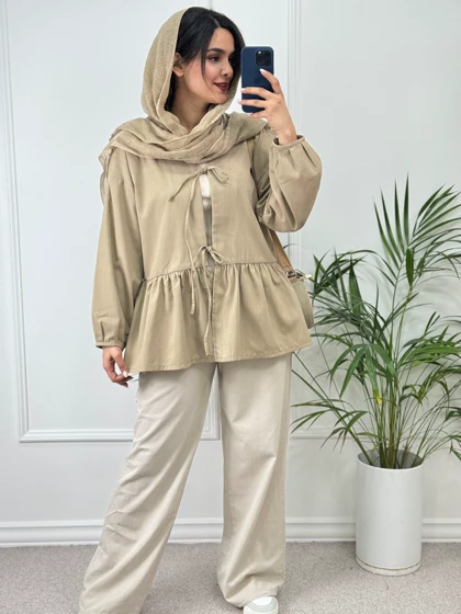 مانتو لینن گره‌ای