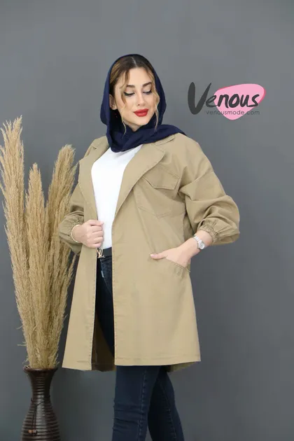 مانتو جین رنگی چهارجیب