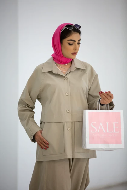 مانتو پیراهنی کتان آترین