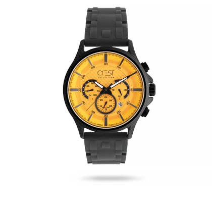 ساعت مچی مردانه کرست بند سیلیکون دودی کد Crest 6308/5