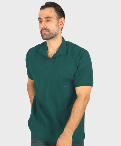 تیشرت یقه شکاری مردانه 1756