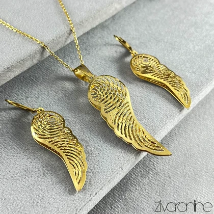 نیم ست بال پروانه طلایی 10151