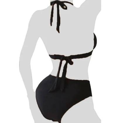 مایو زنانه دو تکه مشکی چینا (Cheina)