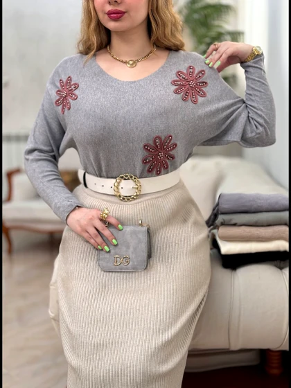 بلوز بافت بنفشه 3389