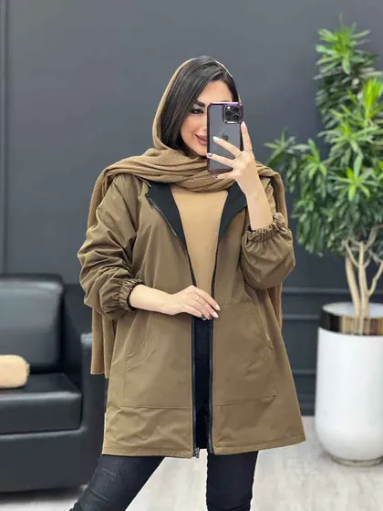 بارانی دورو کمر دار
