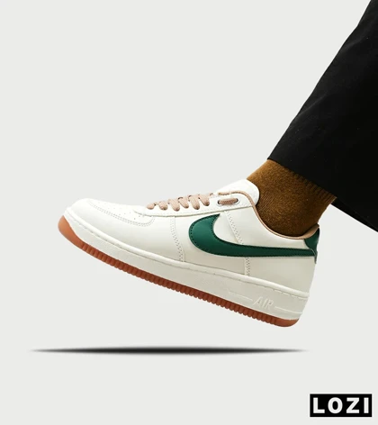 کفش مردانه و زنانه سفید سبز NIKE AIR FORCE مدل 4545