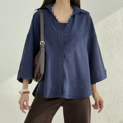 شومیز زنانه سیلک پشت پیله