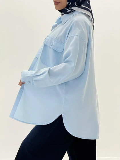 4056-شومیز کتان سیلک میلان