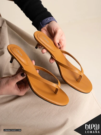 صندل پاشنه وارداتی لاانگشتی لومانا - کد 2806