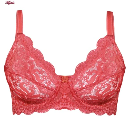 سوتین زنانه پانیذ گلبهی مدل فنردار گیپوری کد 66337-new