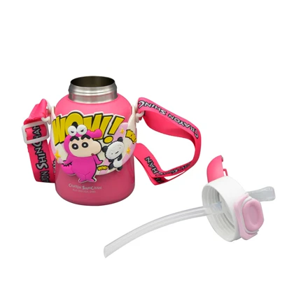 بطری و تراول ماگ کرایون شین چان بچگانه مدل Blinky ظرفیت 0.48 لیتر