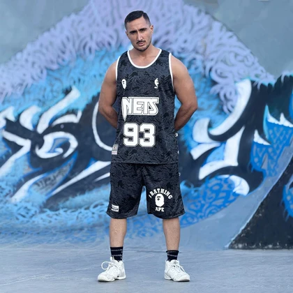 ست رکابی و شلوارک بسکتبالی مردانه بیپ طرح چریکی