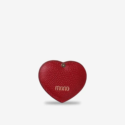آینه جیبی زنانه قلبی چرم طبیعی مونو mono مدل G0018