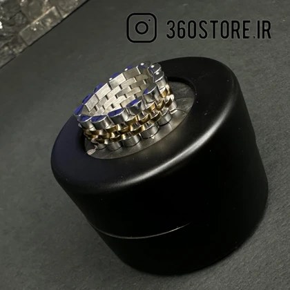انگشتر رولکس نقره ای رگ طلایی علیدسا