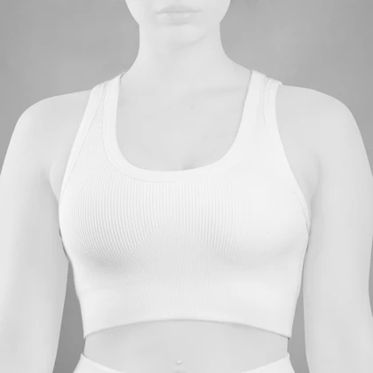 ست نیم‌تنه و کشاله بند ورزشی زنانه مدل YJ077 سفید