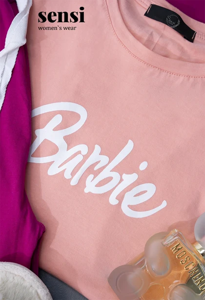 ست کراپ شورتک barbi چاپی