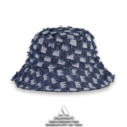 کلاه باکت جین شطرنجی Bucket Hat HA111