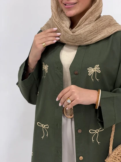 مانتو لینن گلدوزی چیدا