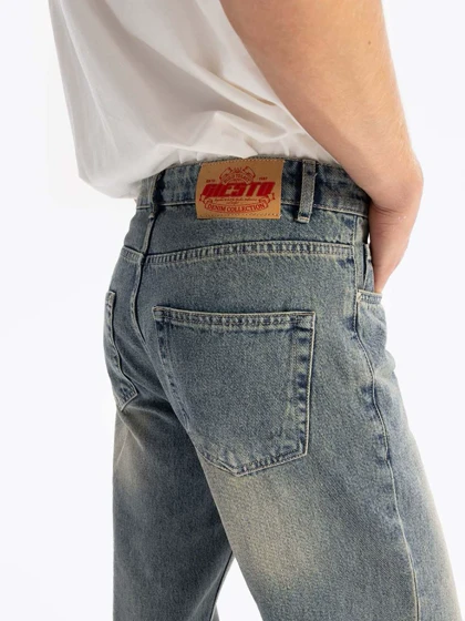 شلوار جین رگولار ( نیم بگ ) آبی روشن / برند جیستو Giesto ترکیه