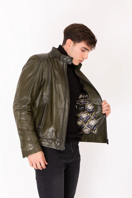 کت و کاپشن مردانه new-venture-gian-ferre-solid-leather