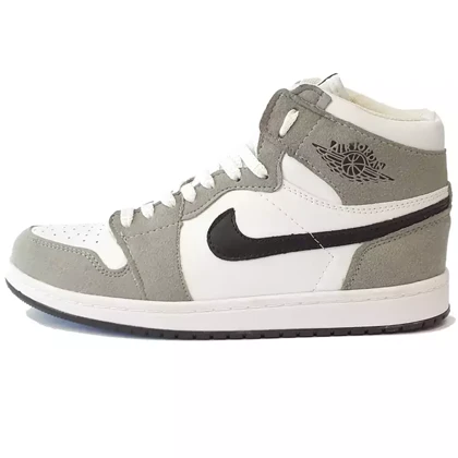 کفش ساق‌دار ورزشی نایکی مدل ایر جردن Air jordan طوسی سفید