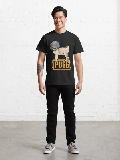 تیشرت با طرح PUGG Cute Funny Pug Wearing پابجی کد 14269