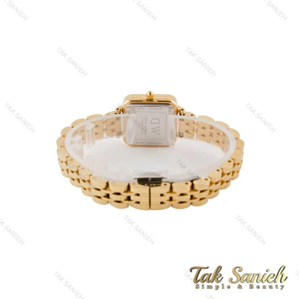 ساعت DW زنانه مربعی بند فلزی طلایی صفحه سبز DW-4814-L