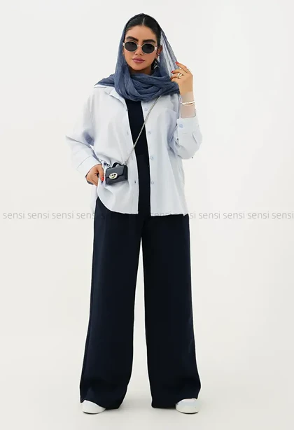 شومیز سیلک پشت پیله کد1005756