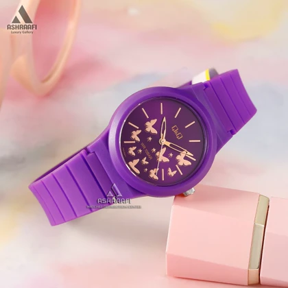 ساعت کیو اند کیو اند کیو بنفش Q&Q V34A-002VY