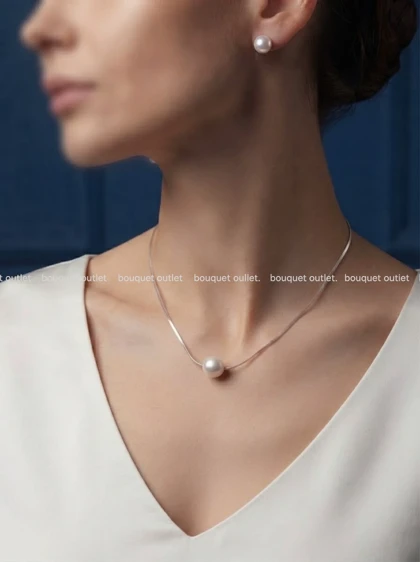 ست گردنبند و گوشواره زنانه برند infinity ♾