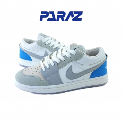 کفش اسپرت زنانه و پسرانه تمام وارداتی نایکی Nike مدل جردن پاریس طوسی آبی کد 681