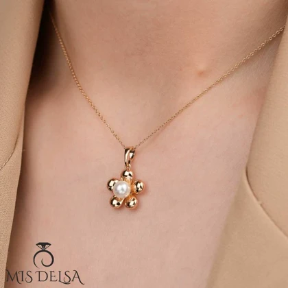 پلاک گل رز مرواریدی ژوپینگ