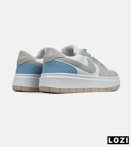 کفش مردانه و زنانه سفید طوسی آبی NIKE AIR FORCE مدل 8327