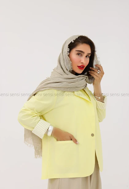 کت لینن آستین آستر